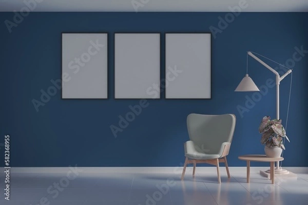 Obraz photo frame mock up 3d rendering