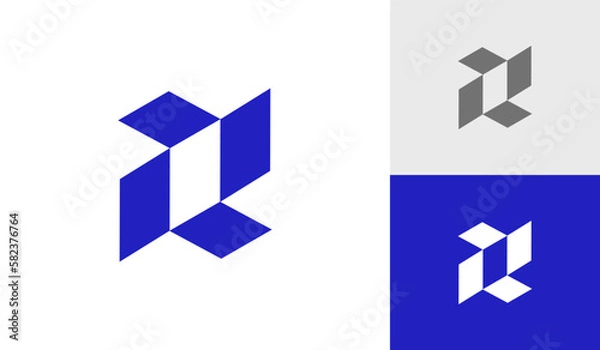 Fototapeta Letter R initial monogram logo design vector