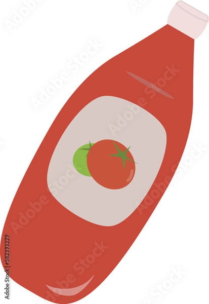 Fototapeta ケチャップのイラスト