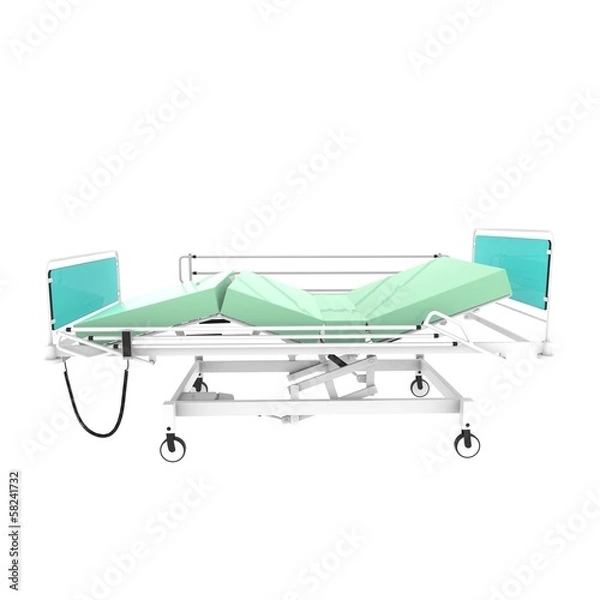 Obraz medical bed on a white background