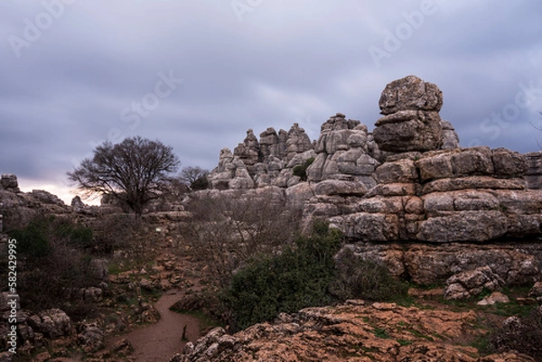 Obraz Torcal de Antequera, probably the most spectacular karst landscape in Europe. (Malaga, Spain)