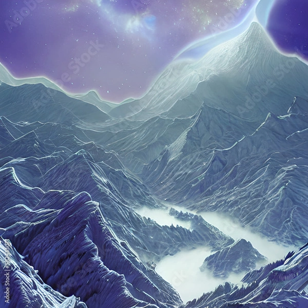 Obraz sunrise in mountains