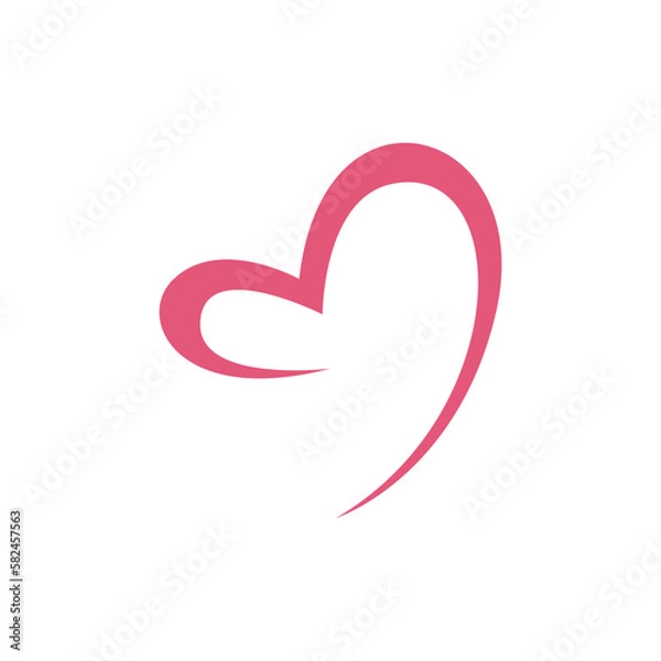 Fototapeta Letter M Heart Shape Icon