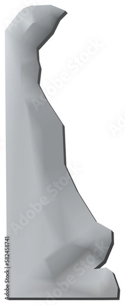 Obraz Delaware state of US map 3D map isolated with transparency