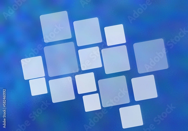 Obraz blue cubes on white