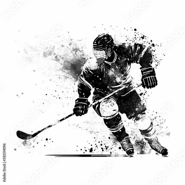 Obraz Hockey player illustration