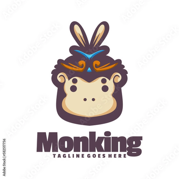 Fototapeta Monkey King Logo Vector