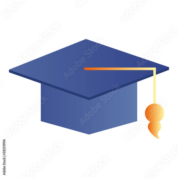Fototapeta Graduation cap icon png image with transparent background