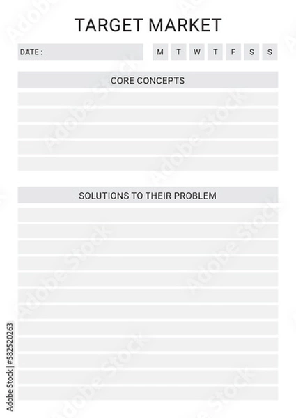 Obraz Target Market Planner