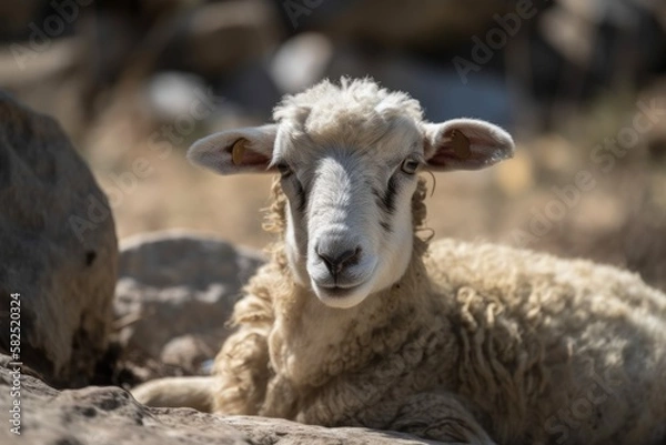 Fototapeta Arabic sheep. Generative AI