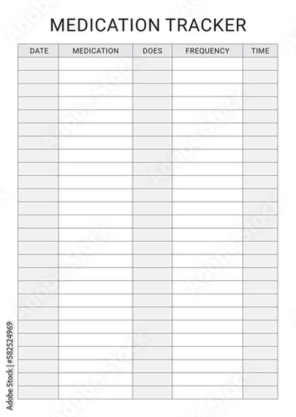 Obraz Medication Tracker Planner