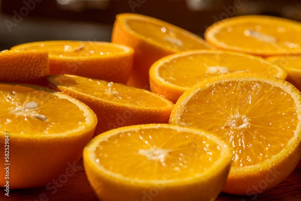 Fototapeta Halved Oranges - 08