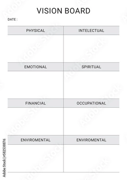 Obraz Vision Board Planner
