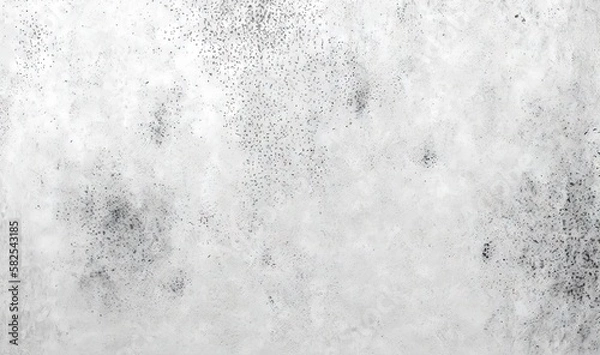 Fototapeta  a black and white photo of a wall with a lot of black dots on it's surface and a black and white clock in the middle of the wall.  generative ai
