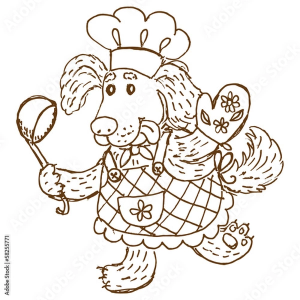 Obraz Dog chief-cooker