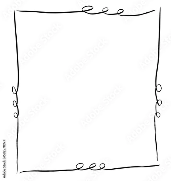 Obraz simple frame with curls