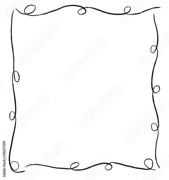 Obraz simple frame with curls