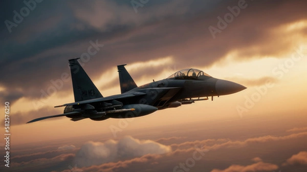 Obraz F-15 Eagle at dusk