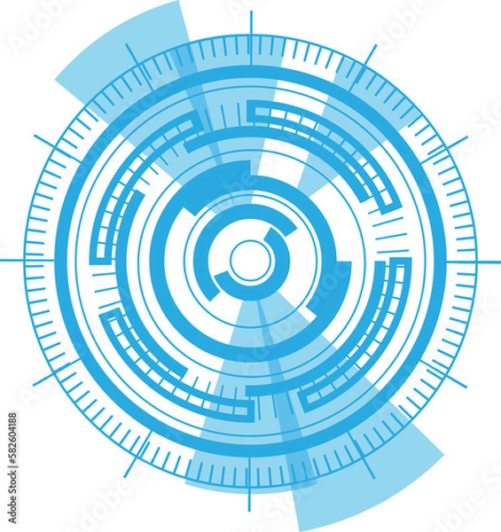Obraz hi-tech circle digital technology