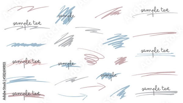 Obraz 手書きラインのセット