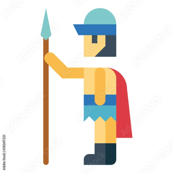 Obraz warrior flat icon style