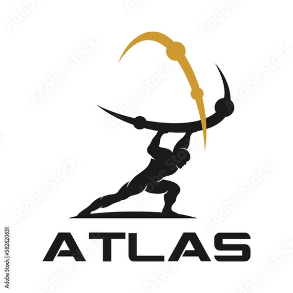 Obraz Modern Atlas logo. Vector illustration.