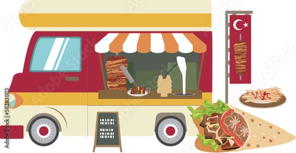 Fototapeta ケバブ　キッチンカー