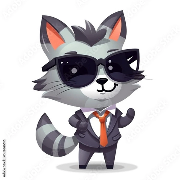 Obraz サングラスをかけたネコ