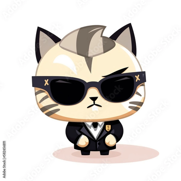 Obraz サングラスをかけたネコ