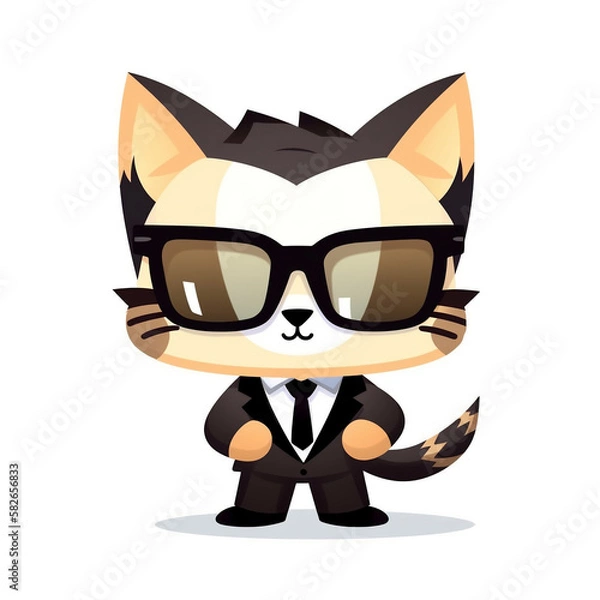 Obraz サングラスをかけたネコ