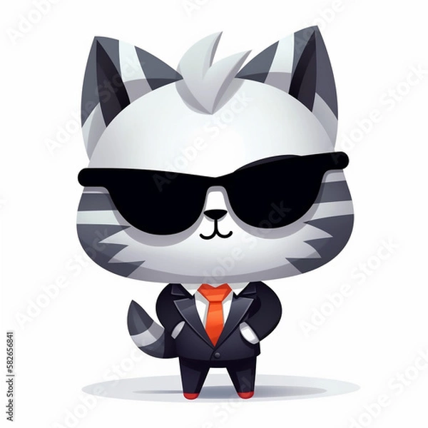 Obraz サングラスをかけたネコ