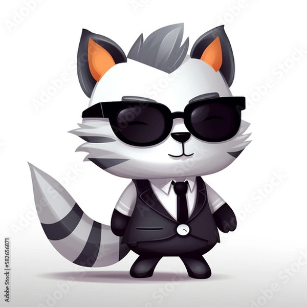 Obraz サングラスをかけたネコ