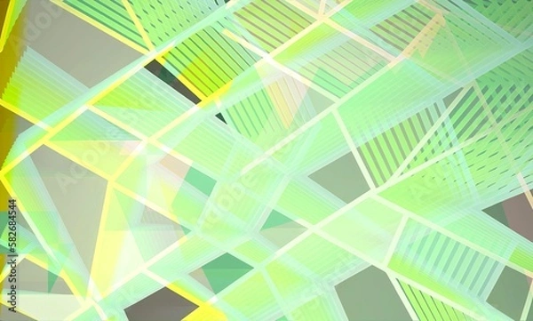 Fototapeta Geometric abstract background. Digital graphic artwork. Vibrant glitch texture. Artwork with deconstructed shapes and graphics elements. Creative graphic design for poster, brochure, flyer.