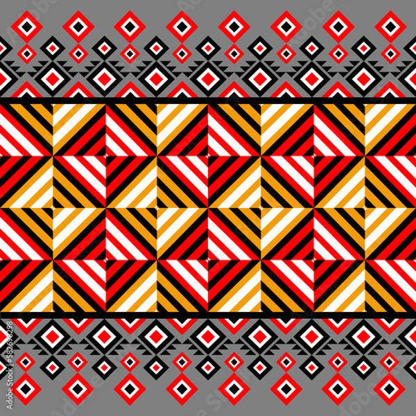 Obraz color full seamless  pattern with geometric 