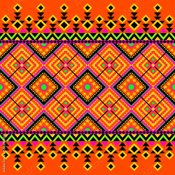 Obraz color full seamless  pattern with geometric 