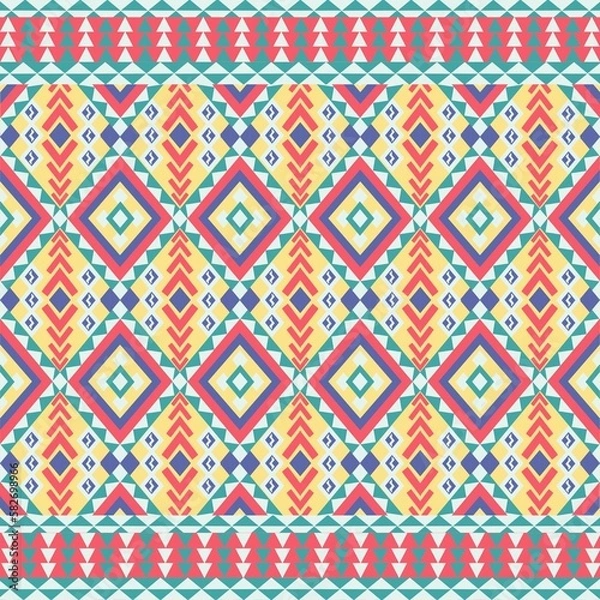Obraz color full seamless  pattern with geometric 