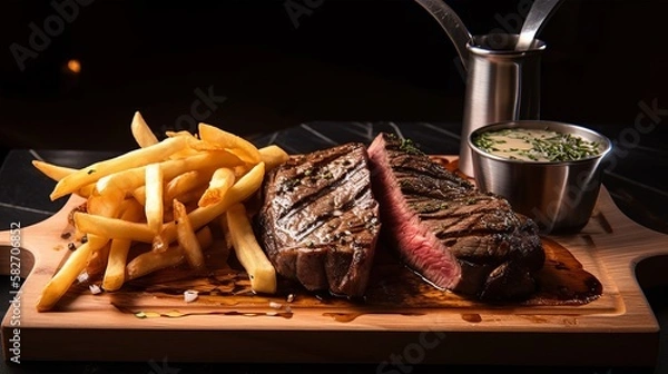Obraz steak with fries
