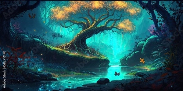Obraz Magic forest, generative ai
