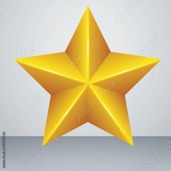 Obraz 3d golden star