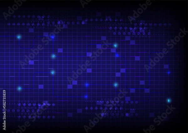 Obraz Abstract lines grid technology and digital data illustration