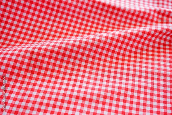 Obraz wrinkled classic pink plaid fabric or tablecloth background