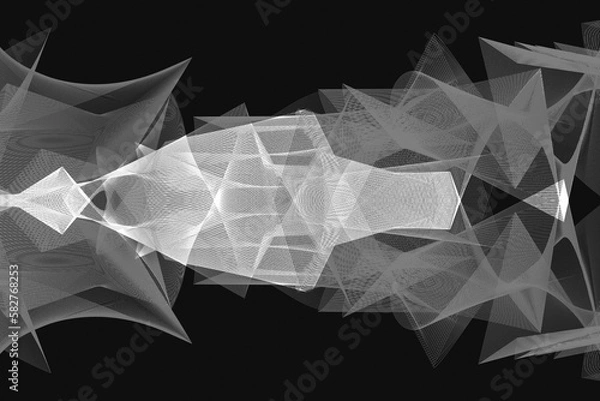 Fototapeta wave line effect for background and wallppaper