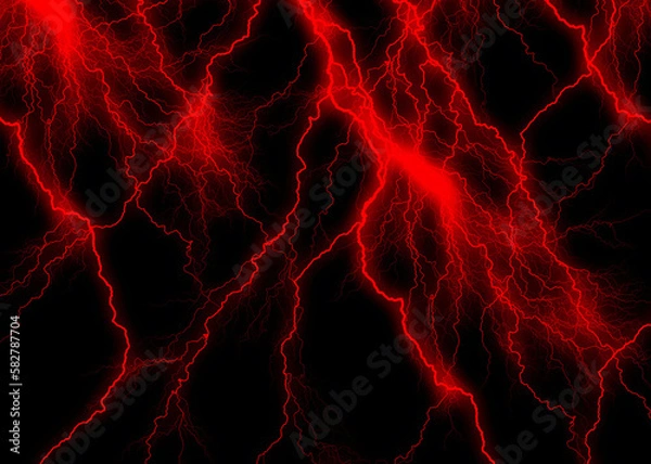 Obraz red lightning