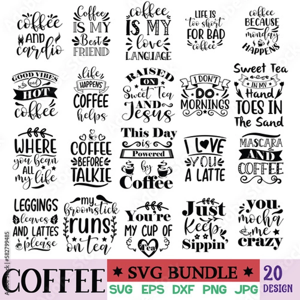 Obraz coffee svg bundle 19