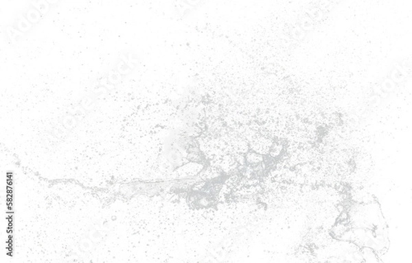 Fototapeta Shape form throw of Water splashes into drop water attack fluttering in air and stop motion freeze shot. Splash Water for explosion texture graphic resource elements, black background isolated