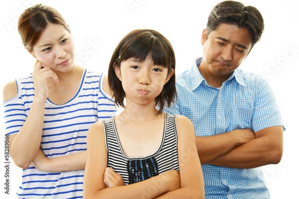 Obraz 困った表情の女の子