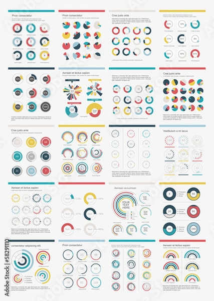 Obraz Infographic Elements.Big chart set icon.