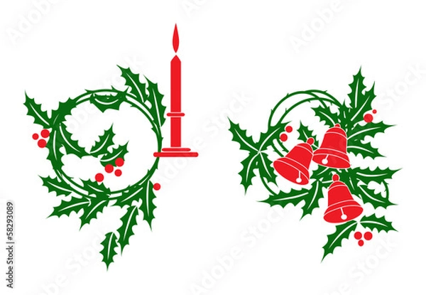 Obraz Christmas and New Year elements