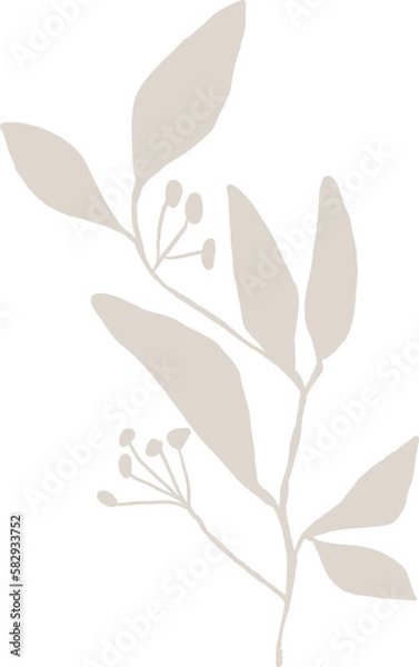 Obraz Abstract botanical leaf branch