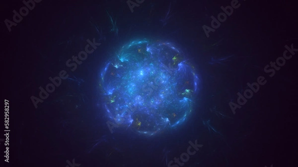 Obraz 3D rendering abstract round light background